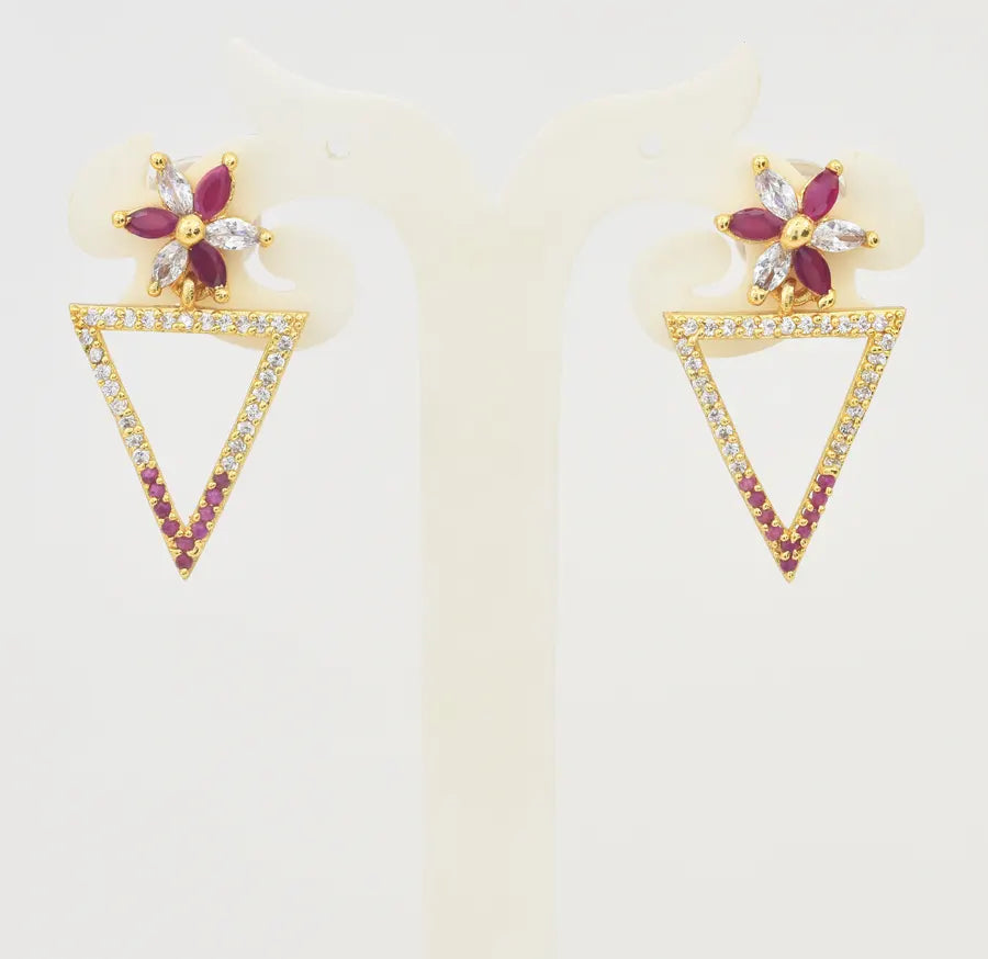 White Magenta Tri Dangler - U10163