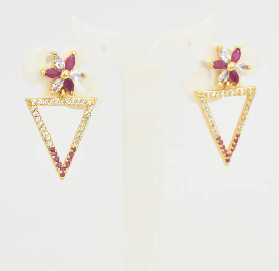 White Magenta Tri Dangler - U10163