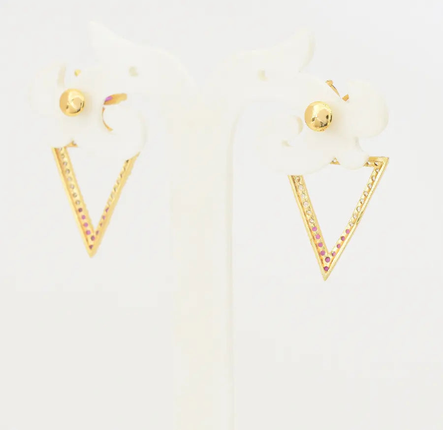 White Magenta Tri Dangler - U10163