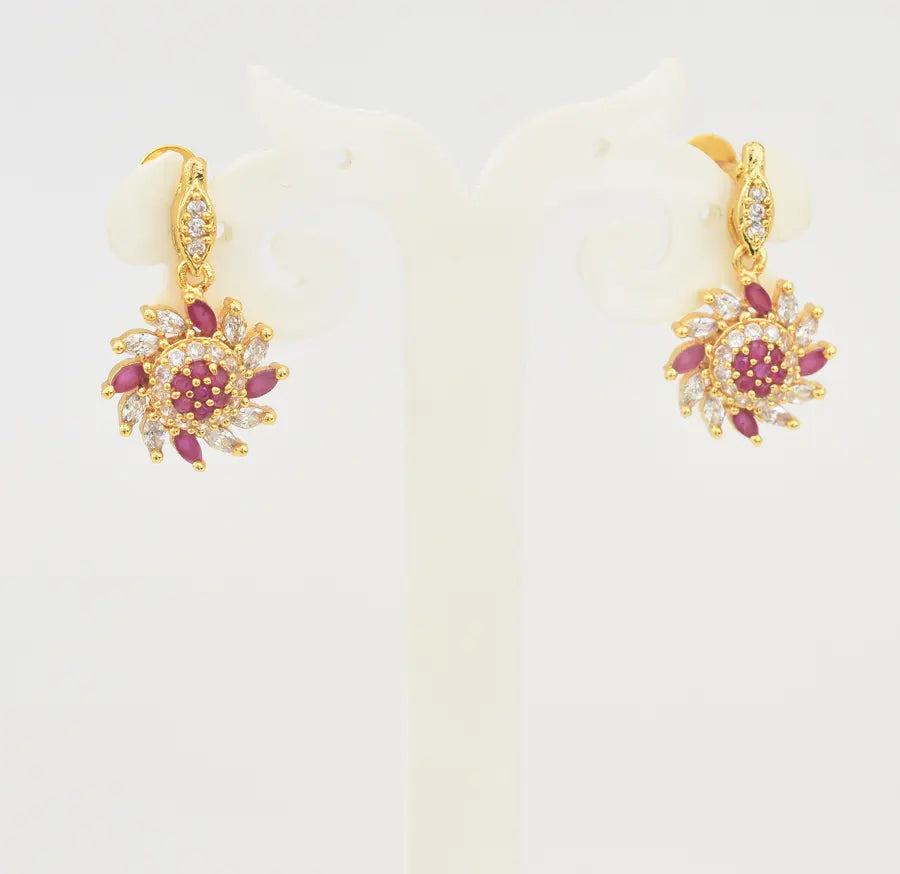 White Magenta Sunflower Dangler - U10165