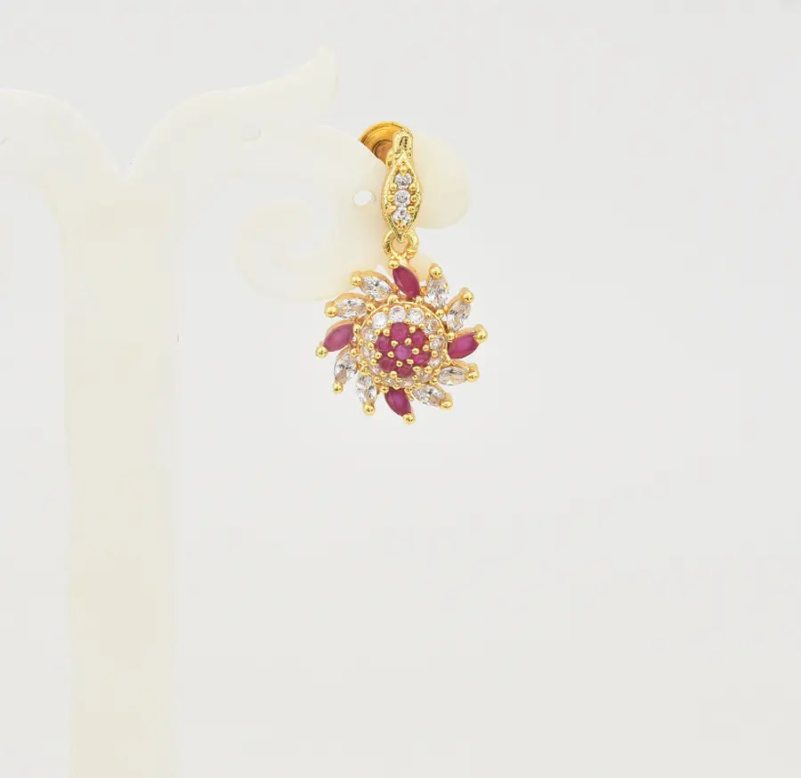 White Magenta Sunflower Dangler - U10165