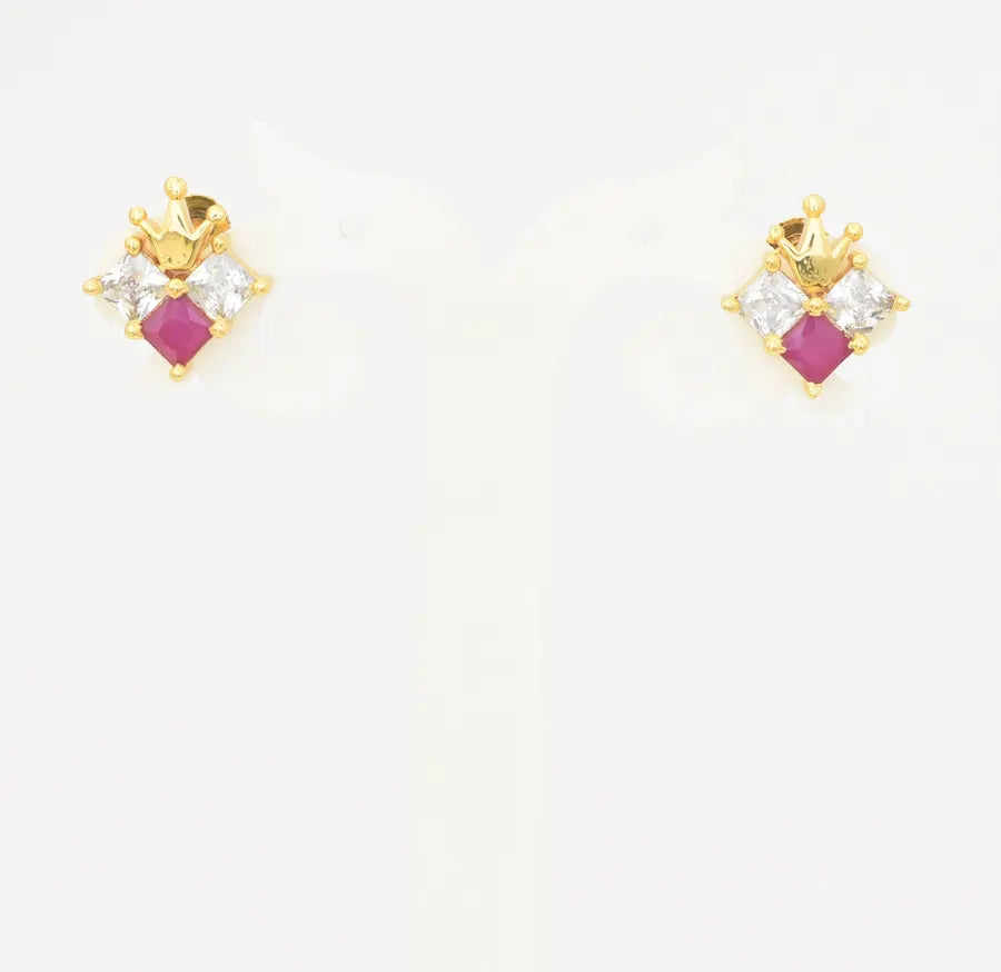 White Magenta Elsa Stud - U0958