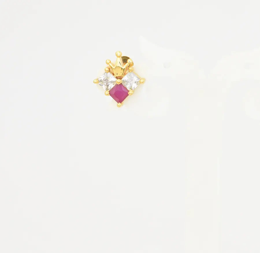 White Magenta Elsa Stud - U0958
