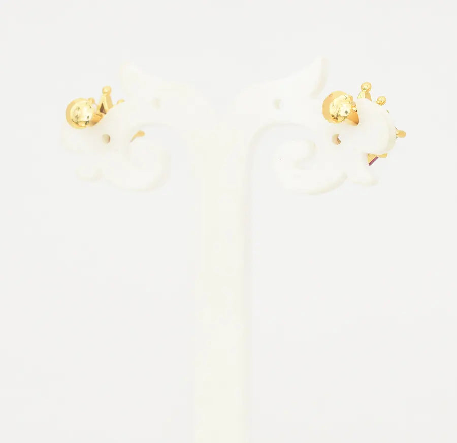 White Magenta Elsa Stud - U0958