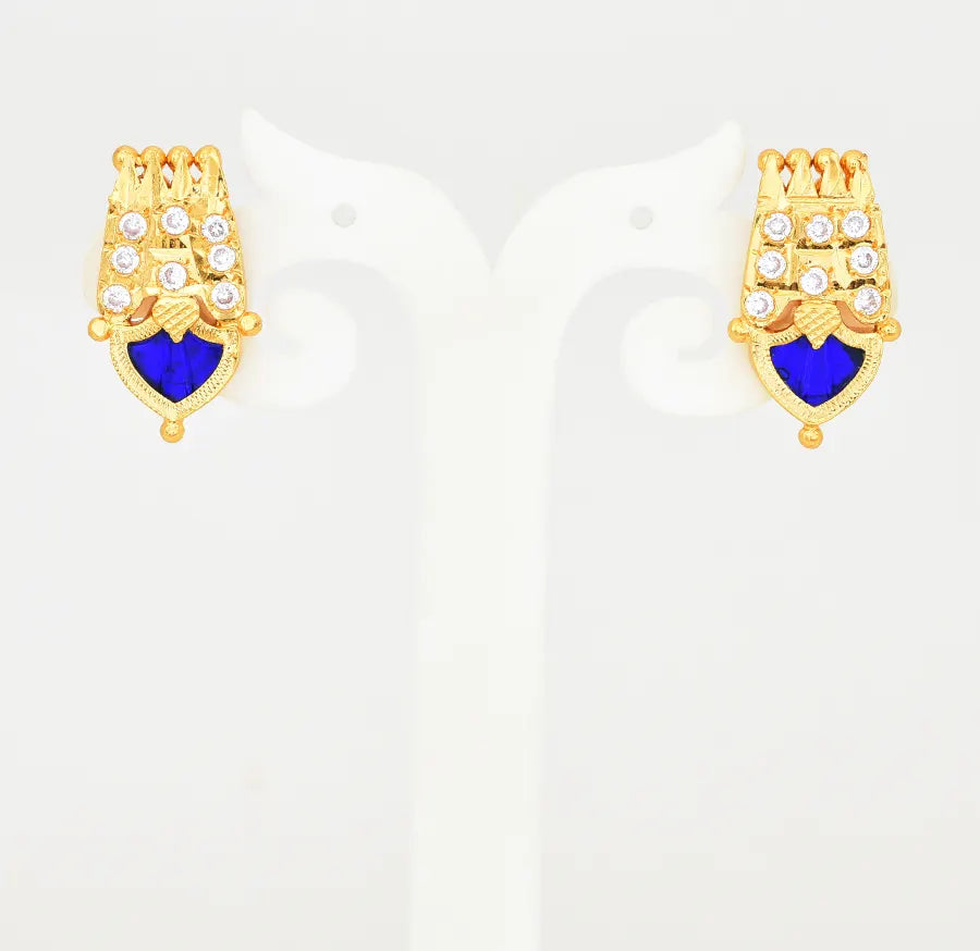 Traditional Blue Palakka Stud - V05525