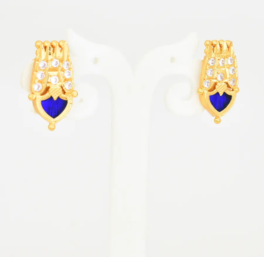 Traditional Blue Palakka Stud - V05525