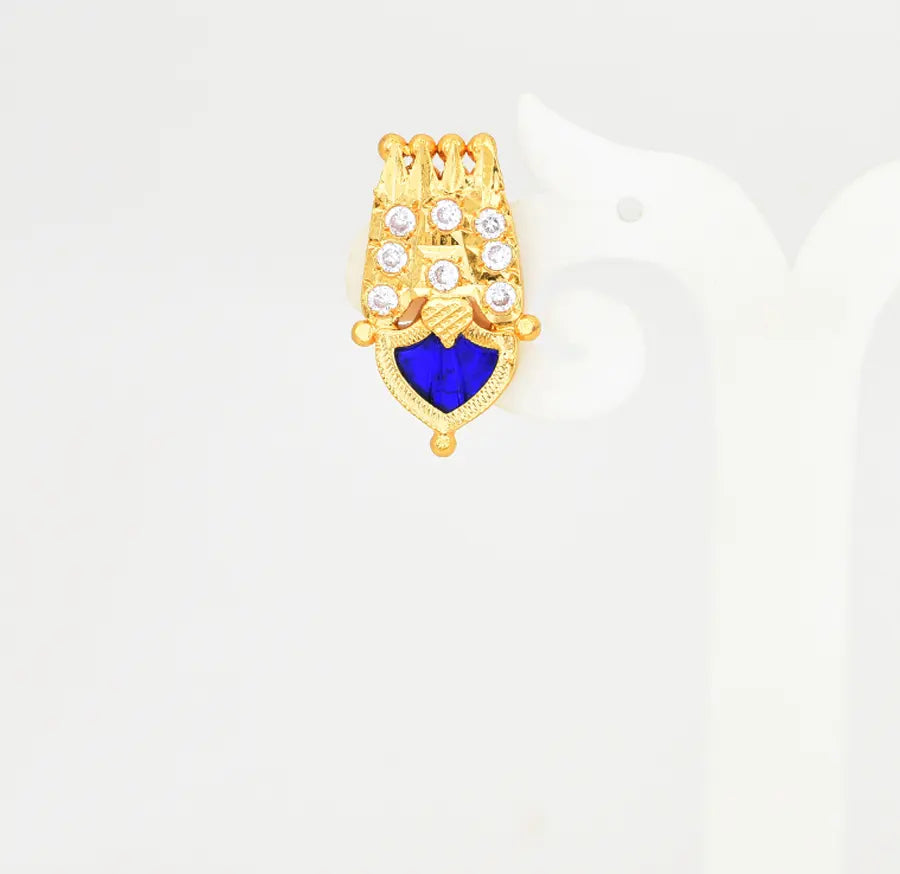 Traditional Blue Palakka Stud - V05525