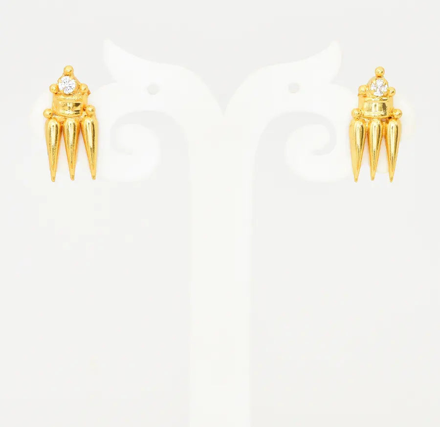 White Small Jasmine Bud Stud - V05528