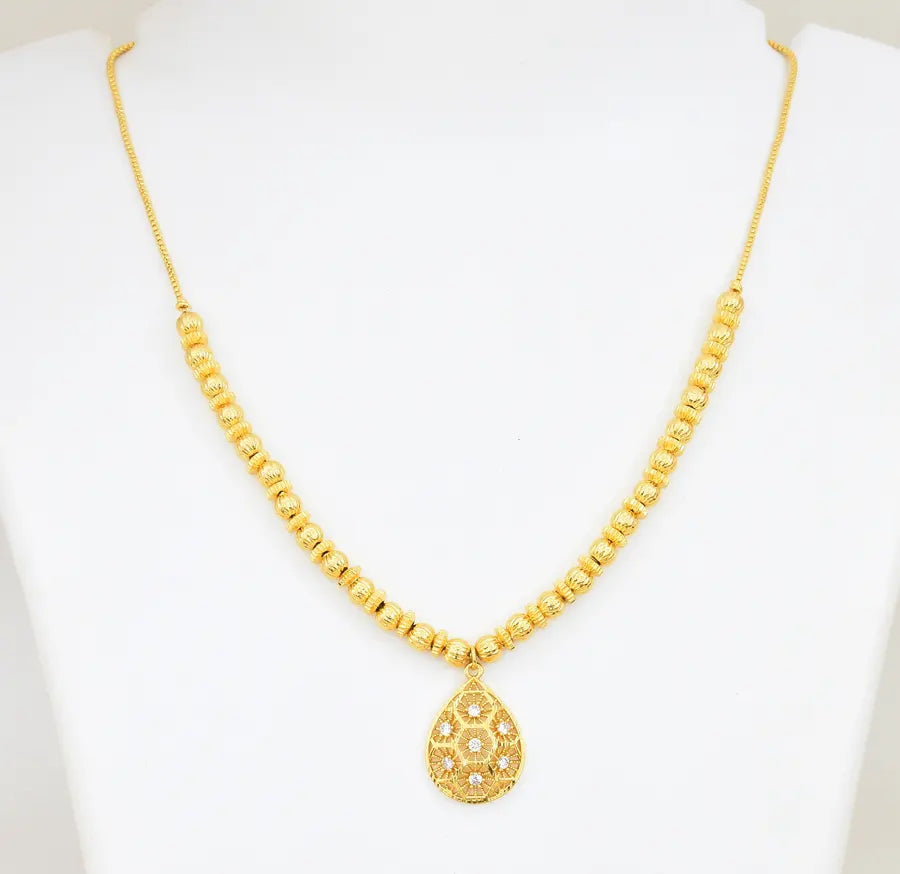 White Emerson Locket With Chain - W03783