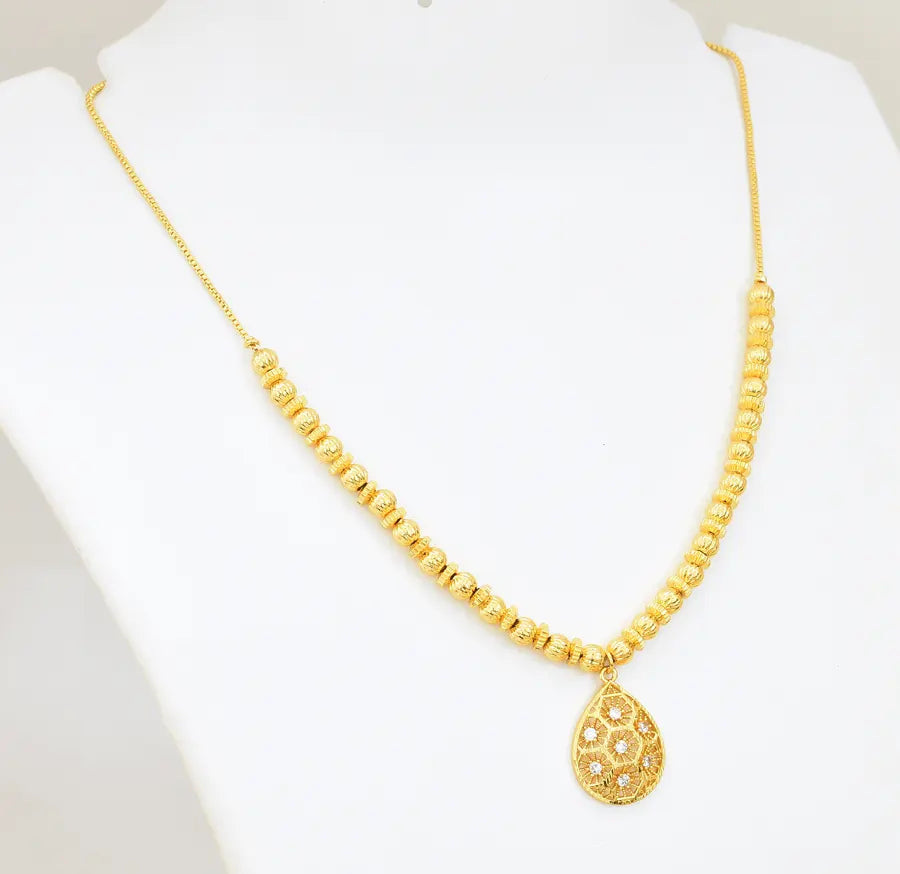 White Emerson Locket With Chain - W03783