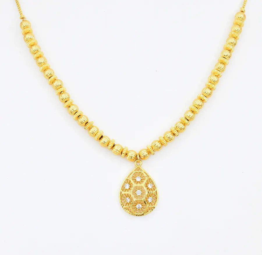 White Emerson Locket With Chain - W03783