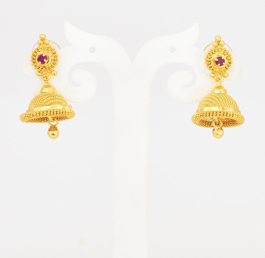 Medium Magenta Taren Jhumka - V08622