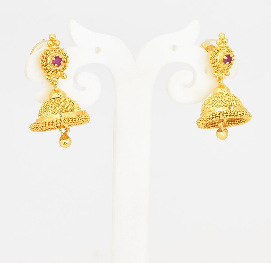 Medium Magenta Taren Jhumka - V08622