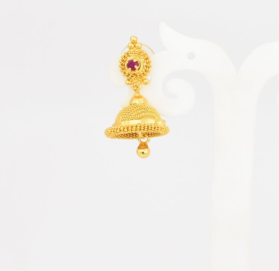 Medium Magenta Taren Jhumka - V08622