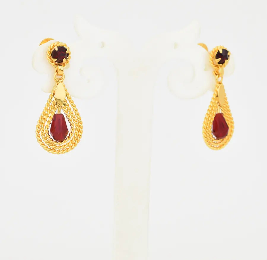 Red Crystal Tinsel Drops - W06855