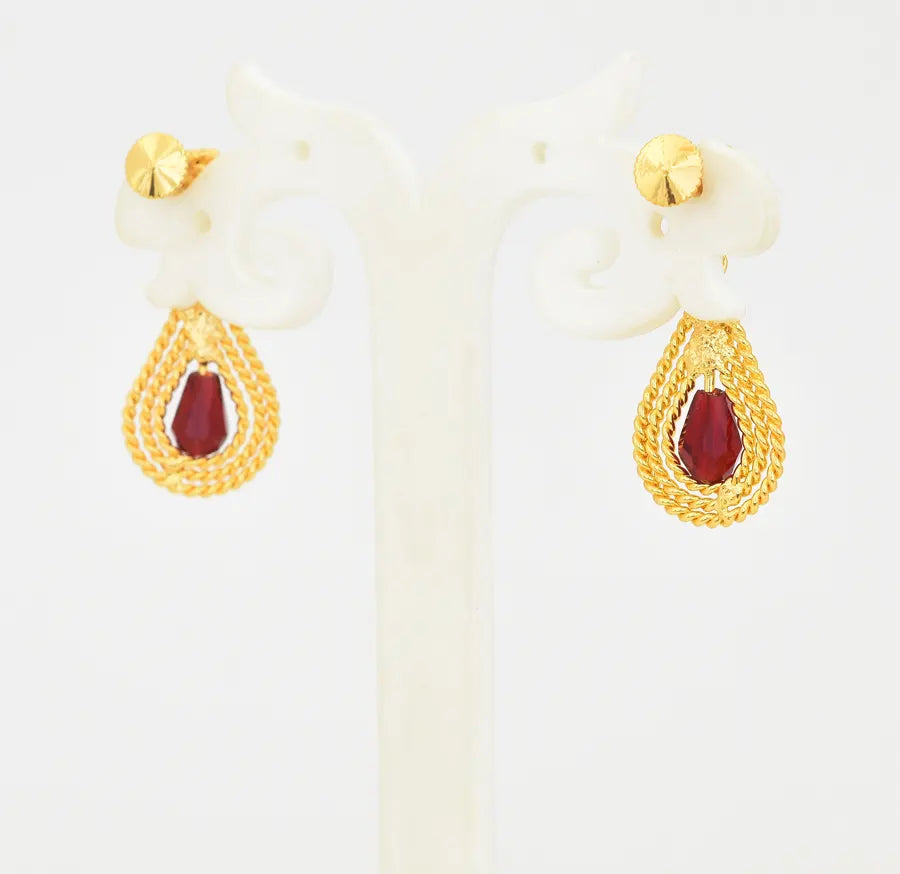 Red Crystal Tinsel Drops - W06855