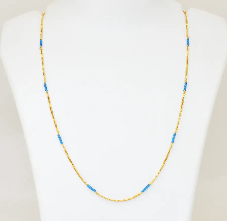 Sky Blue Pasi Simple Chain 24 Inches - V07571
