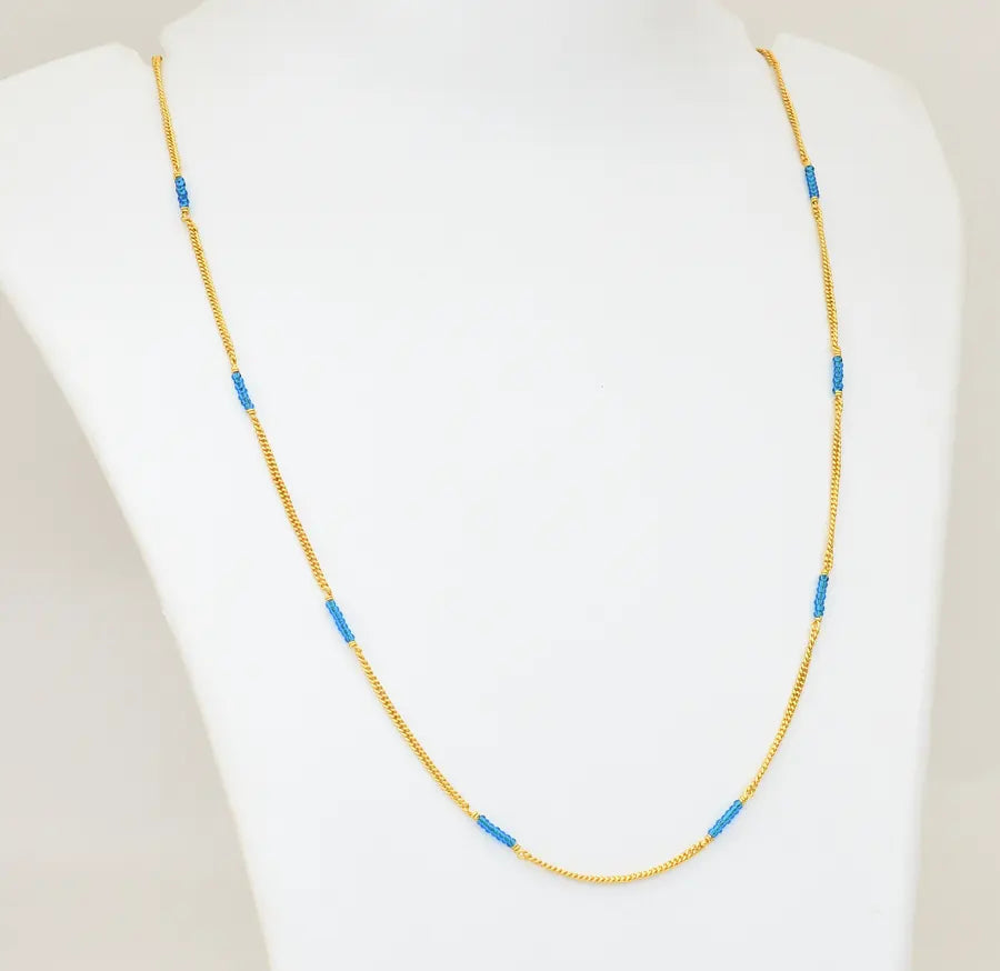 Sky Blue Pasi Simple Chain 24 Inches - V07571