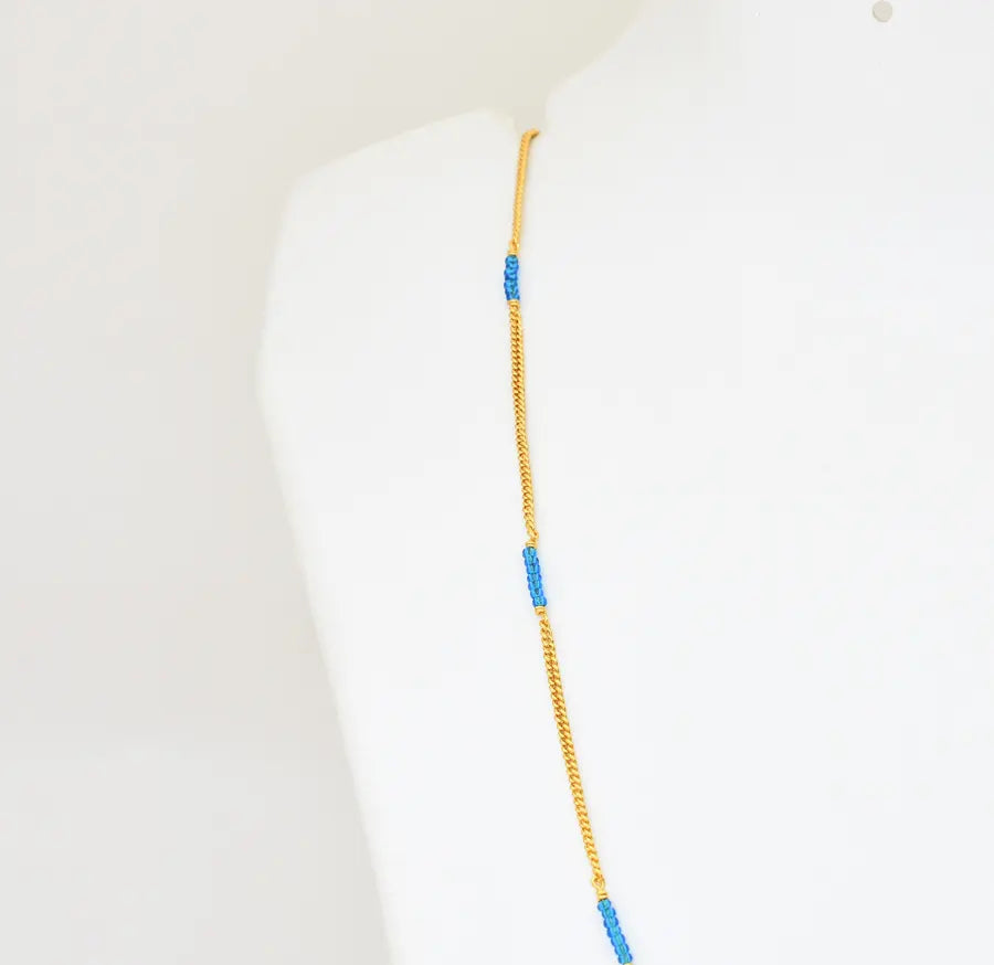 Sky Blue Pasi Simple Chain 24 Inches - V07571