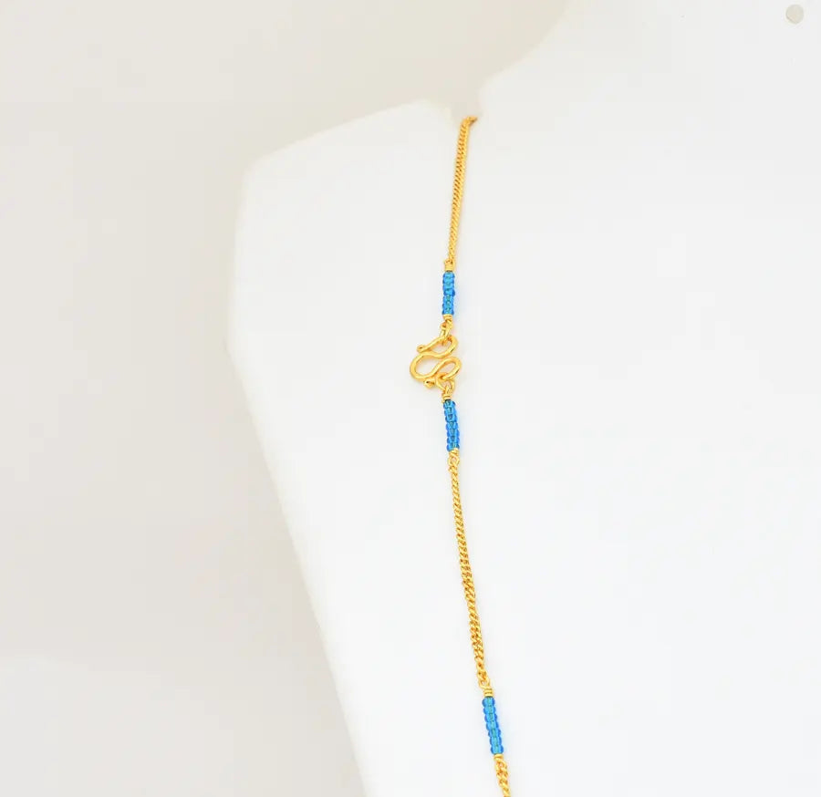 Sky Blue Pasi Simple Chain 24 Inches - V07571