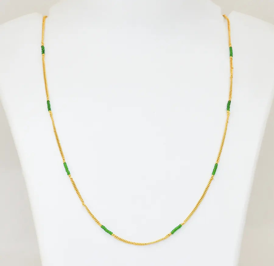 Green Pasi Simple Chain 24 Inches - V07570
