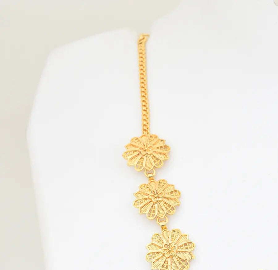 Magenta Narcissus Flower Short Necklace - W121048