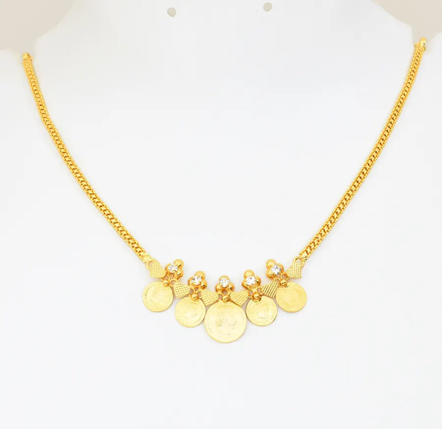 White Head Kasu Necklace - V04494