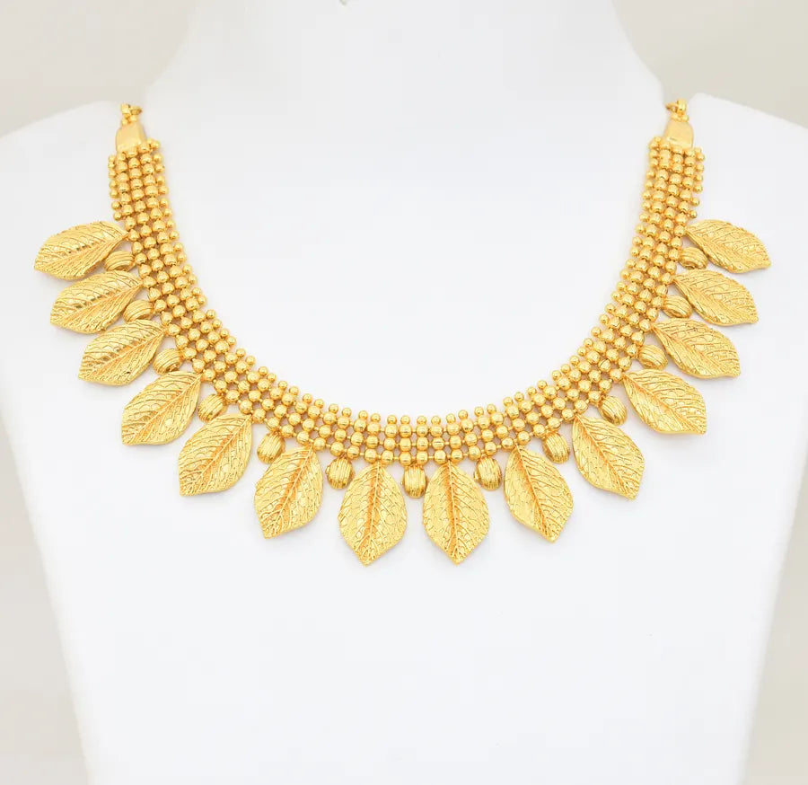 Big Leaves Choker Necklace - W121053