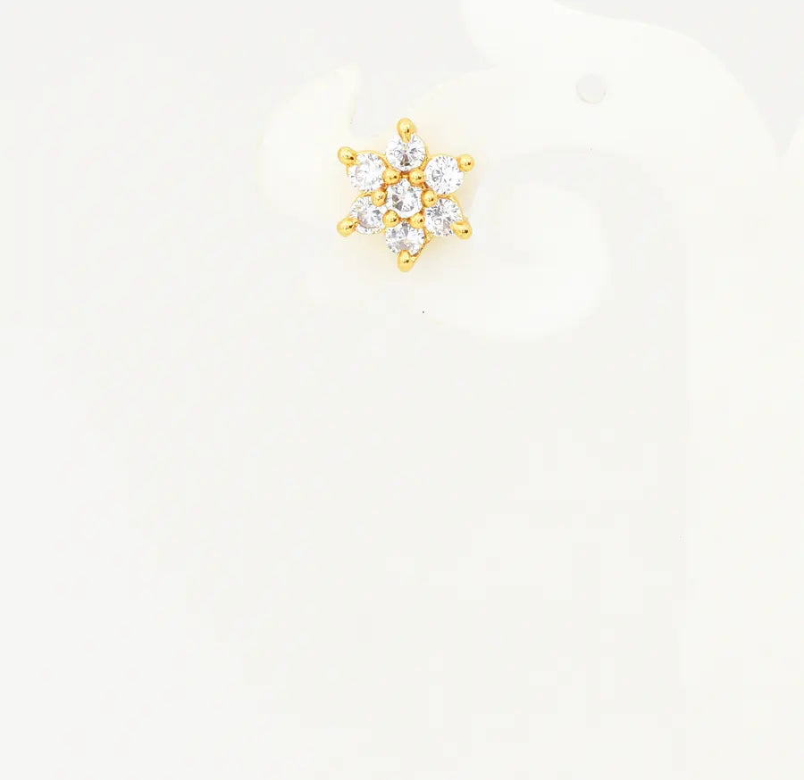 White 7 Stone Stud - V04497